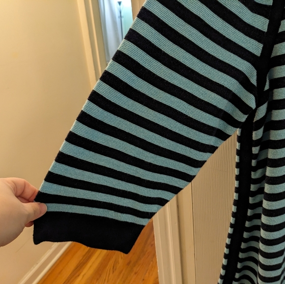 ‼️CLEARANCE   Talbots lightweight, 3/4 sleeve, blue striped sweater, size 3X - Picture 5 of 11